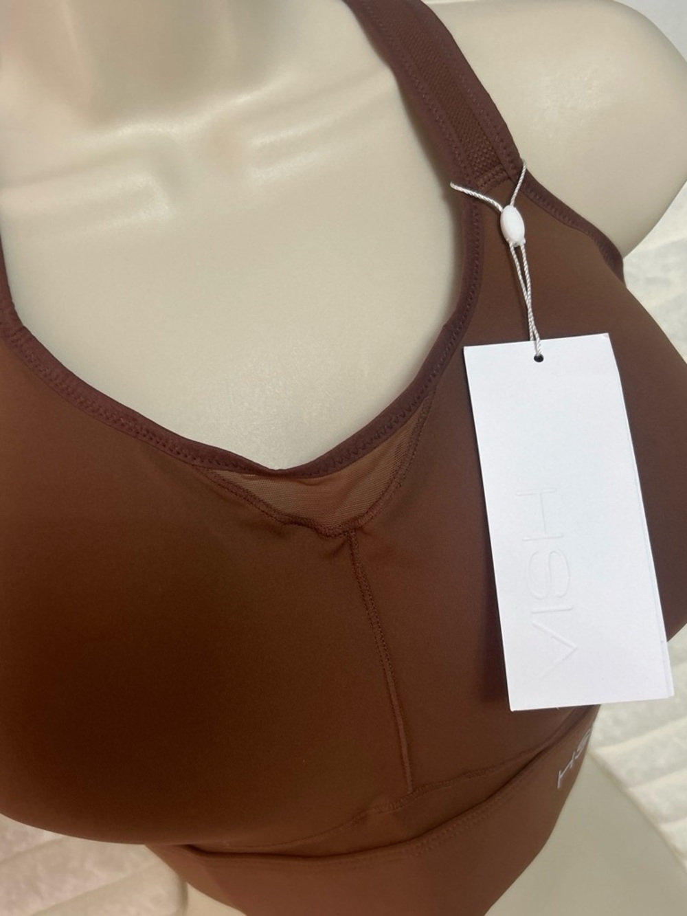 HSIA Brown High-Support Racerback Sports Bra - Picture 2 of 4